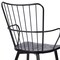 Armen Living Parisa High Back Steel Framed Side Chair in Black Powder Coated Finish and Black Brushed Wood LCPRSIBLBL - alternate 3